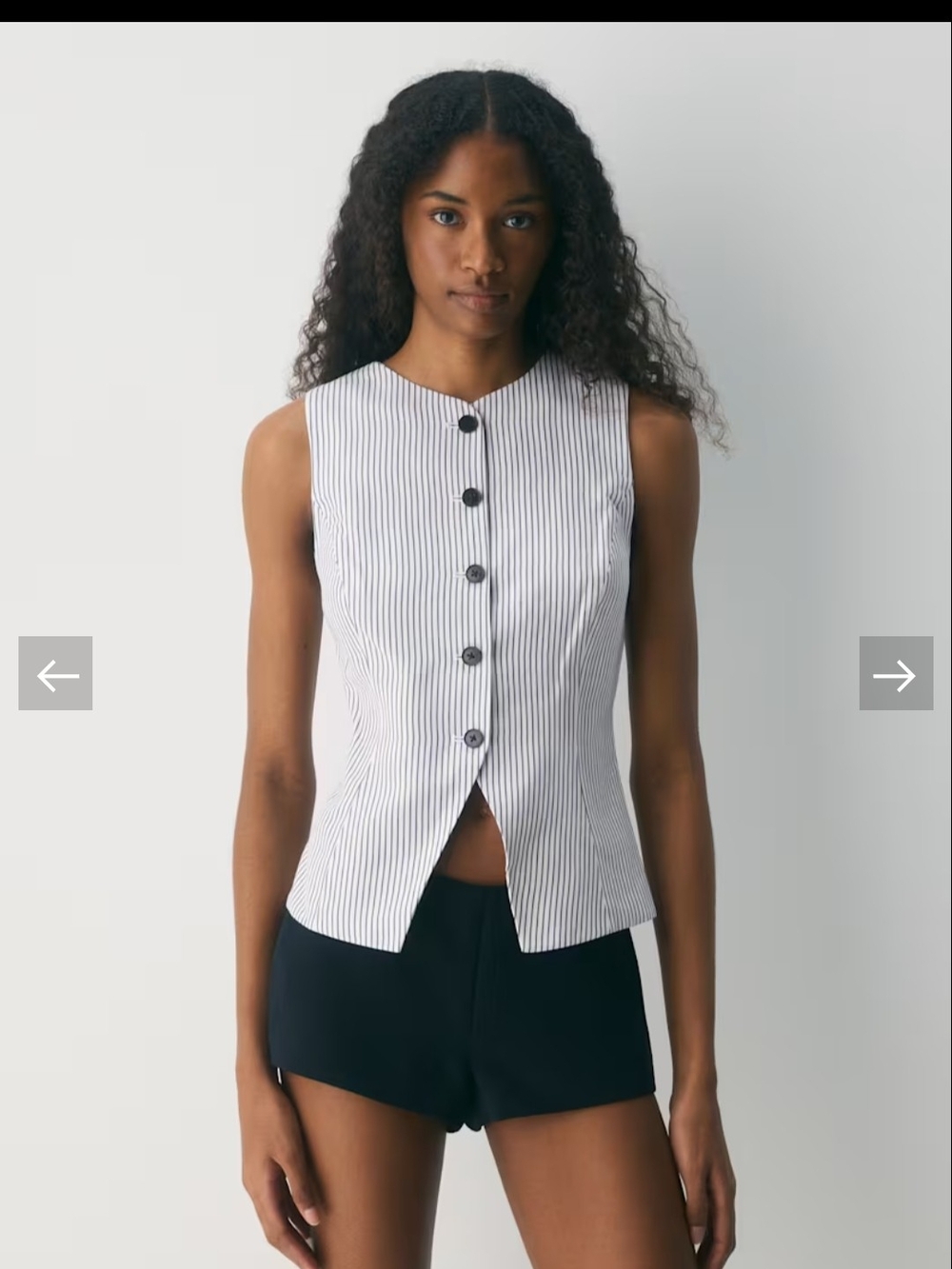 Wilfred

Regal Vest  CruiseLin Sleeveless Stripe Button-Front Top in White/Black